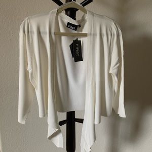 White tie-style sweater